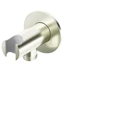 Steinberg Serie 100 Wandhalterung für Brausen inklusive Brauseanschlussbogen, 1001667BN, Farbe: Brushed Nickel
