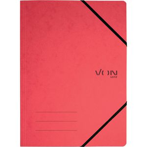 VON-Leitz Eckspanner 30110025, A4, Karton, rot