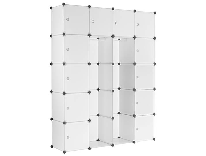 Kleiderschrank Steckregal transparent 20 Boxen