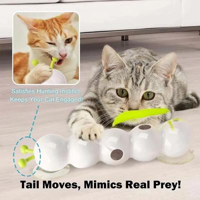Inspire Essentials Interactive Cat Toy Motion Activated Automatic Teasing Cat Play Station Interactive Cat Toy Motion Activated Automatic Teasing Cat Play Station
