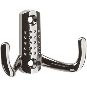 SO-TECH Garderobenhaken Jasmin, 108866, chrom dunkel, Doppelhaken aus Metall