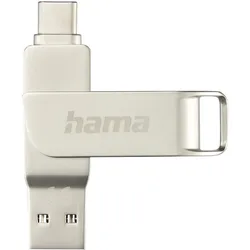 Hama USB-Stick C-Rotate Pro 32GB Silber