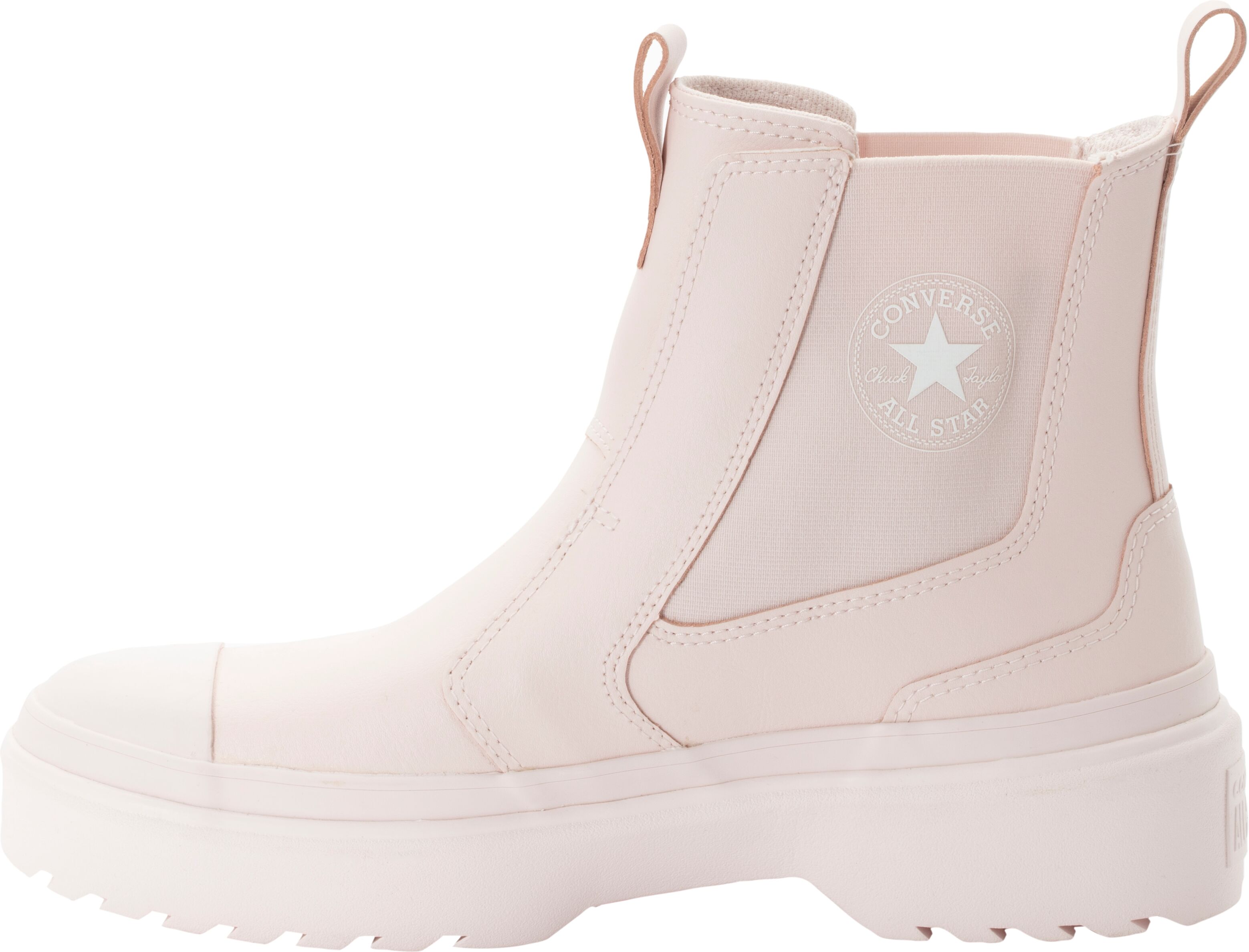 Sneaker CONVERSE "CHUCK TAYLOR ALL STAR LUGGED LEATHER CHELSEA EASY-ON BOOT", Mädchen, Gr. 38,5, rosa (blush hush, blush hush), Leder, Schuhe Sneaker blush hush, blush hush 38,5