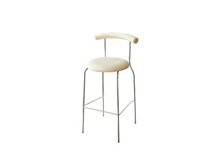 VNCdfhETs Barstuhl Moderner Barhocker for Cafés, Aus Eisen Mit Runder Sitzfläche Barhocker(Beige)