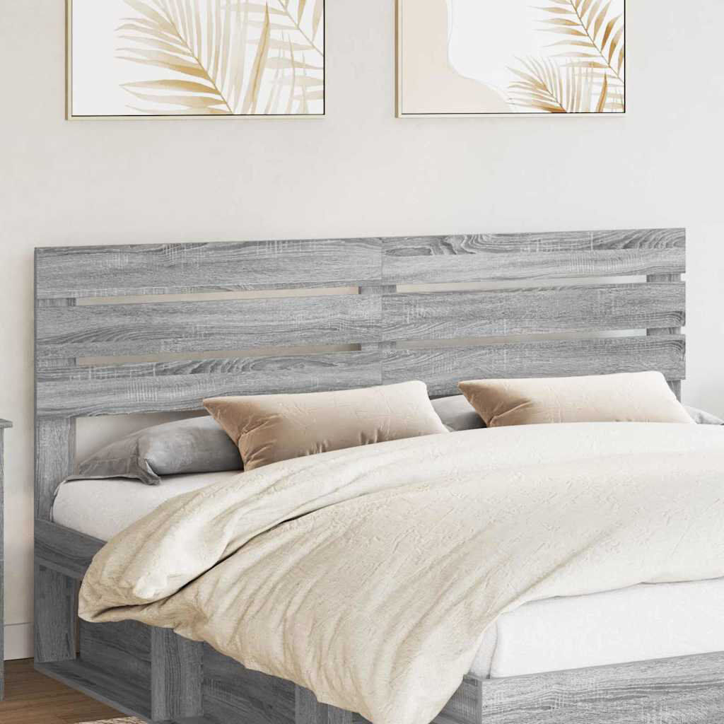 Lily Manor Slat Headboard Grey Sonoma King