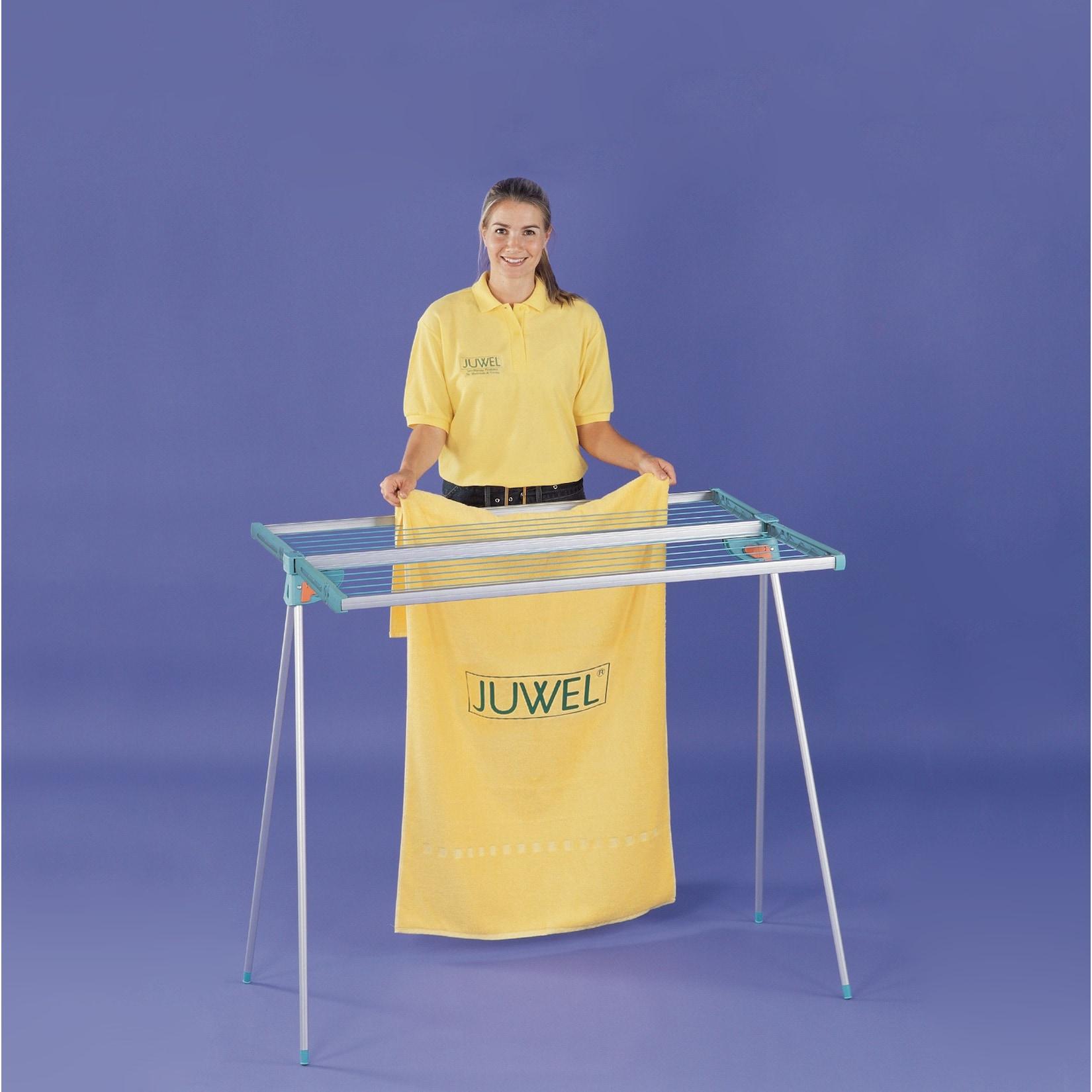 Juwel Wäschetrockner Alu Twist 140, Wäscheständer kompakt, Wäscheleine 13,7 m
