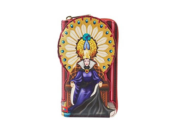 Loungefly Disney Sneeuwwitje Evil Queen troon rits rond portemonnee, multi, portemonnee met rits