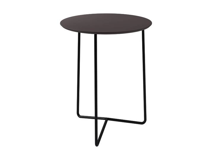 Grythyttan Stålmöbler High Tech Tisch Charcoal Kompaktlaminat-schwarz Gestell, Ø60 cm