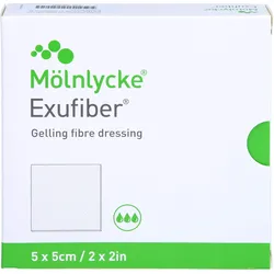 Exufiber 5x5 cm Gel-Faserverband 10 ST