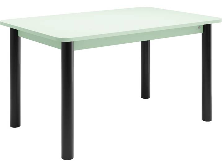 Esstisch TOM TAILOR HOME COLOR TABLE , grün (fresh sage 08, schwarz 01, fresh sage 08), B:140cm H:76cm T:90cm, Tische, Esstisch, Esstisch, 4-Fuss, 3 Grössen, 3 Dekorfarben, 4 Fussfarben, ABS-Kante