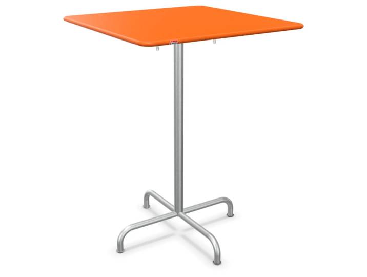Metall-Stehtisch Rigi Feuerverzinkt von Schaffner / Farbe: Orange / Grösse: 80 x 80 cm