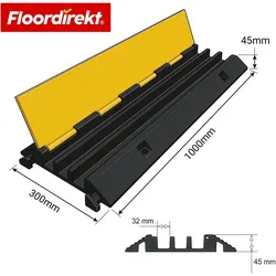 Floordirekt, Kabelschutz + Kabelführung, Kabelbrücke Vertex (Kabelbrücke, 100 cm)