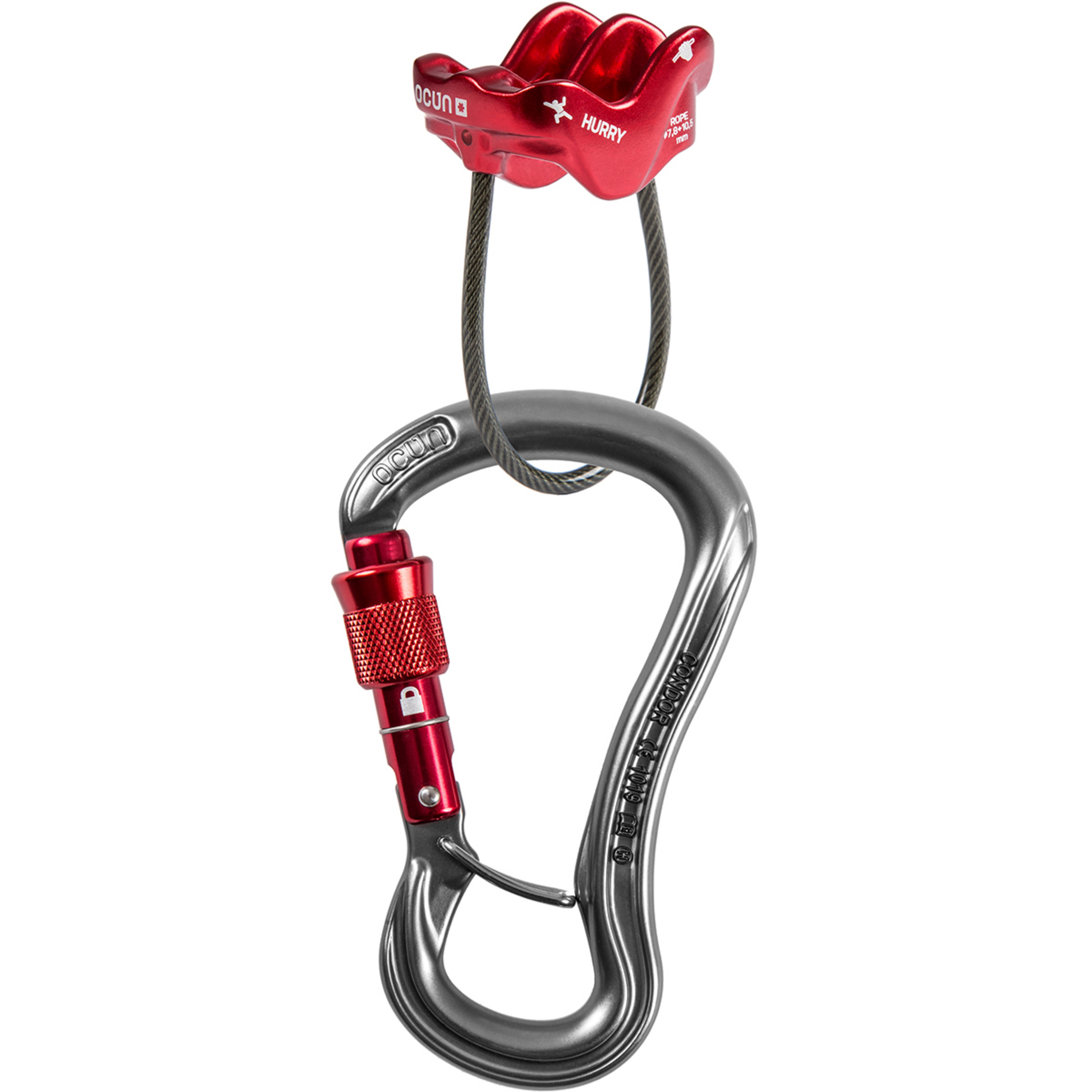 Ocun Belay Kondor Hurry Sicherungsgerät-Set Sicherungsgeräte rot Sportklettern