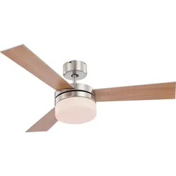 Globo Deckenventilator Alana Alu, Eisen, Stahl & Metall