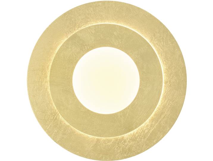 Wandlampe Ella Schwarz/Gold Metall/Kunststoff 1300 lm Dimmbar B 24 cm - LED - Lichtfarbe: Extra warmweiss- LED Energiesparlampe