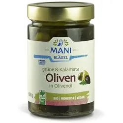 Mani Grüne & Kalamata Oliven in Olivenöl bio