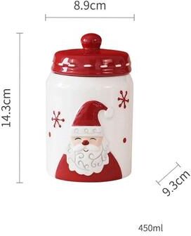 Inspired Living Santa Claus Christmas Ceramic Cookie Jar & Serving Plate Set Holiday Tableware For Cookies, Desserts & Snacks c