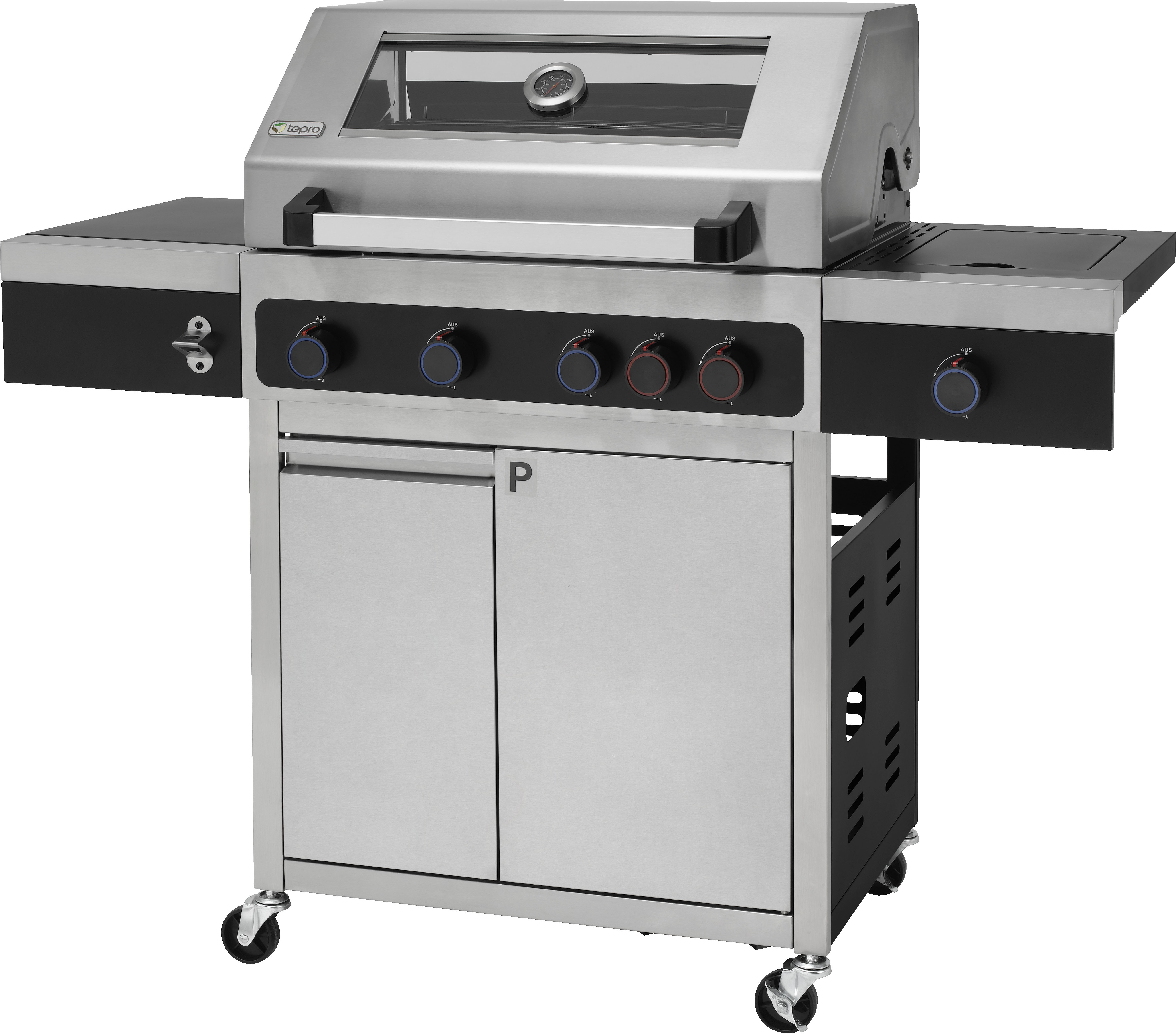 Edelstahl Gasgrill Keansburg 4 Special Edition, 4-Brenner inkl. Powerzone plus Infrarot-Backburner plus Seitenbrenner