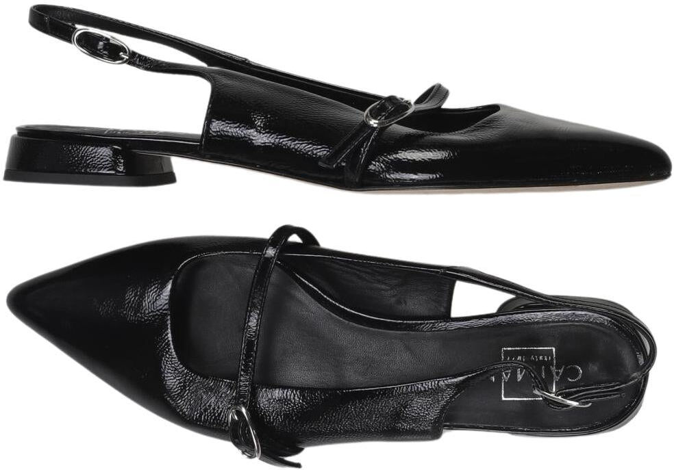 Caiman Damen Ballerina, Schwarz, Gr. EU 39, Leder - Second Hand
