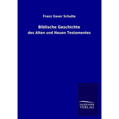 Biblische Geschichte, Taschenbuch von Franz Xaver Schulte, Salzwasser, 978-3-8460-3265-7