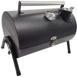 Westerholt, Holzkohlegrill, Kompakte Grilltonne Schwarz 28,5x41x18 cm - Kompakter Metall Holzkohlegrill mit Edelstahltragegriff (34 cm)