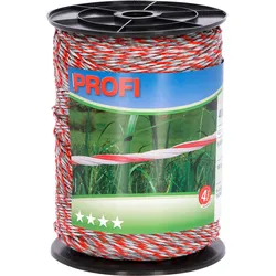 Kerbl Profi Weidezaunlitze 9x0,30 TriC, 400m, weiß/rot weiß/rot - 59506 - weiß/rot