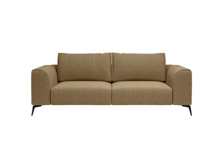 Mid.you 3-Sitzer-Sofa, Gold, Metall, Füllung: Polyurethan (Pur), Silikon, 246x87x88 cm, Made in EU, Wohnzimmer, Sofas & Couches, Sofas, 3-Sitzer Sofas
