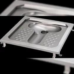 KWC Hock-wc, CAMPUS, Edelstahl, Spülrand, 755x200x755 mm