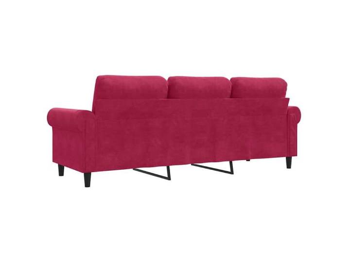 BURKE@ Sofa salon à Trois places - Canapé TRIPLE - Cadre solide - Rouge bordeaux 180 cm Velours SS1122