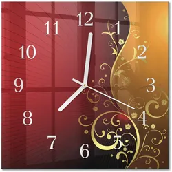 WANDUHR aus Glas 30x30 cm - Abstraktion