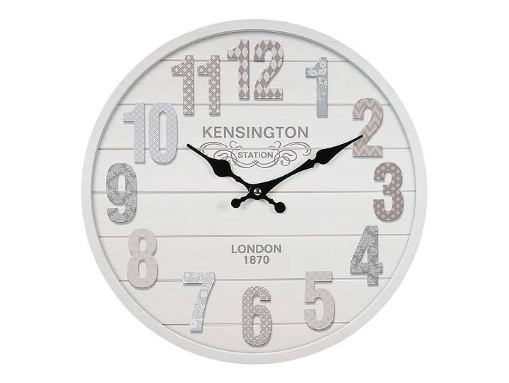Horloge murale Kensington Station MDF 28 x 28 x 1cm Beige