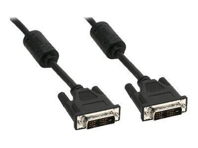 InLine® InLine DVI-D Kabel 3m, digital 18+1 Stecker / Stecker, Single Link, 2 Ferrite, schwarz 17764