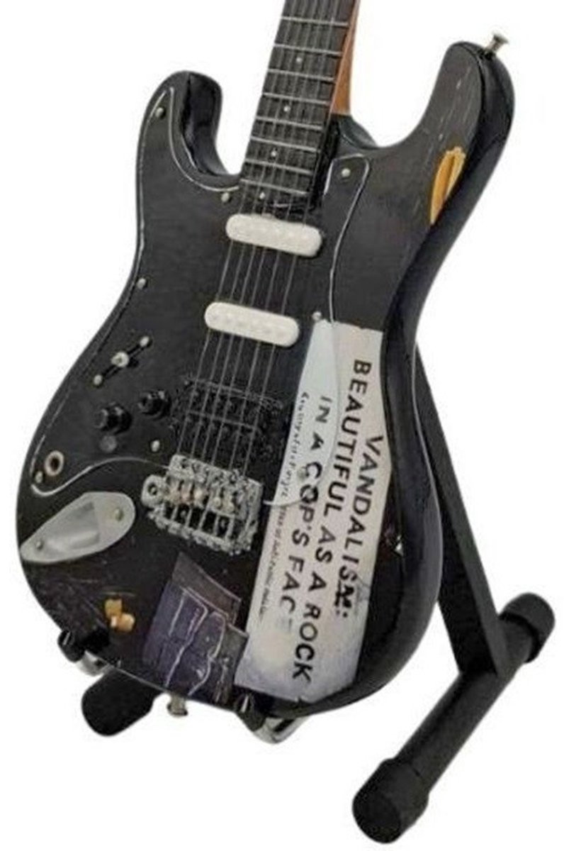 Miniatuur replica Fender Vandalism Stratocaster gitaar Kurt Cobain Nirvana