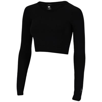 Crop-Top XTREME SOCKSWEAR, Damen, Gr. L, schwarz, Web, Obermaterial: 92% Polyamid, 8% Elasthan, Tops, atmungsaktiv, weich & saugfähig
