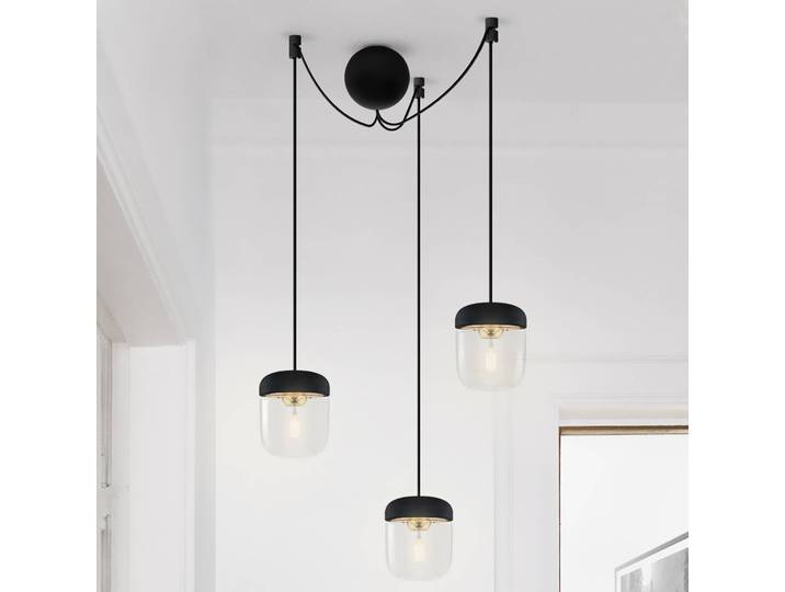 UMAGE Designer Hängelampe Acorn, dimmbar, schwarz, für Wohn- / Esszimmer, Glas, Design, Pendelleuchte