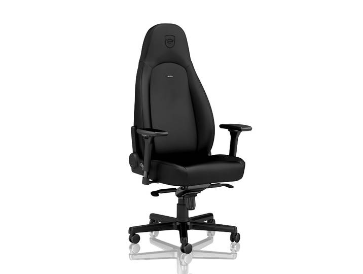 Gaming chair Noblechairs ICON Hightech imitation leather with 4D armrests, Black Edition, New, Ergonomic chair - ideal for flexible working