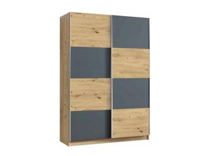 Masseno Schiebetürenschrank ALFIERI 149,5/195/59cm 2-türig Grau