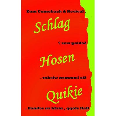 Schlaghosen - Quikie Hardcover, Gebundene Ausgabe von R. J. Weller, BoD – Books on Demand, 978-3-8391-3490-0