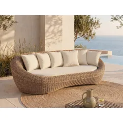 Gartensofa 3-Sitzer- Polyrattan - Braun - WHITEHEAVEN von MYLIA