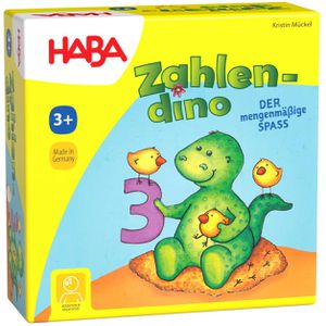 Haba Lernspiel Meine ersten Spiele - Zahlendino, ab 3 Jahre, 1-4 Spieler, Zahlen & Mengen lernen