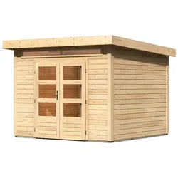 Karibu Gartenhaus Kandern 6 - 28 mm-274 x 274 cm-naturbelassen