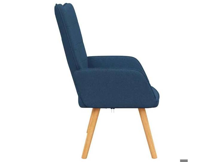 Fauteuil simple - Bleu - Chaise de relaxation - Bleu Tissu 61.5x69x95.5 cm F7776