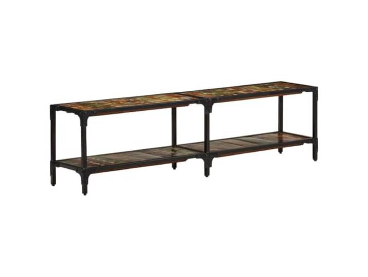 Roanoer TV-Schrank 150x30x41 cm Altholz Massiv TV Lowboard Einzigartiges Altholz Lowboard mit pulverbeschichtetem Eisenrahmen und Geräumiger Ablage fürs Wohnzimmer