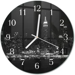 WANDUHR aus Glas Ø30 cm - Horizont