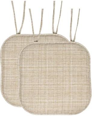 Sweet Home Collection Aria Memory Foam Non-Slip Chair Cushion with Ties