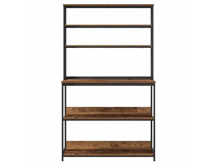 Bibliothèque SOLOMOON CHIC Étagère de cuisine Bois Ancien 100x40x168 cm BB520