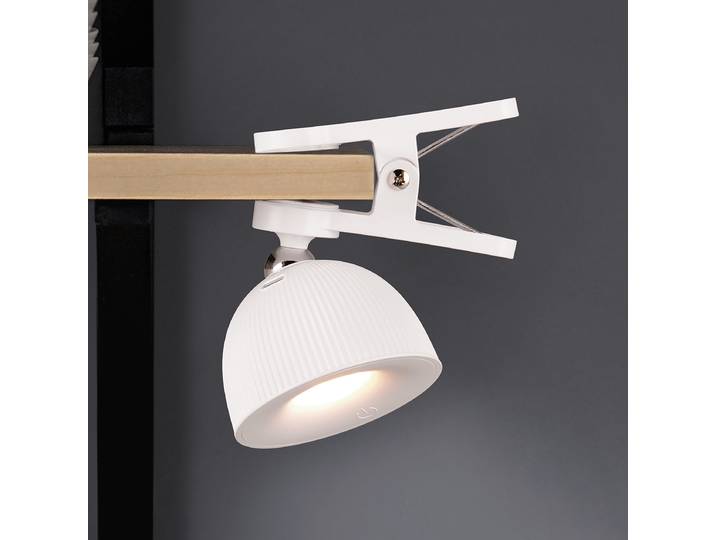 LED-Tischleuchte 13 x 41 x 20cm Weiß/Weiß ABS Kunststoff LED LED-Platine