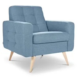 Exxpo by Gala Sessel Nappa Stoff Blau