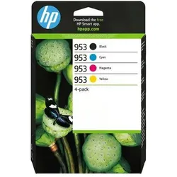 HP, Druckerpatrone, Hewlett-Packard 953 CMYK Original Ink Cart 4-Pack, 953 (CMYK)