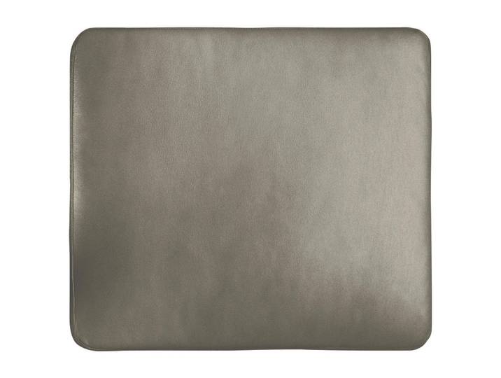 P & B Zierkissen, Grau, Leder, Echtleder, Semi-Anilinleder, Füllung: Schaumstoff,Schaumstoff, rechteckig, 52x42x7 cm, Made in EU, hochwertige Qualität, Heimtextilien, Wohntextilien, Kissen, Zierkissen